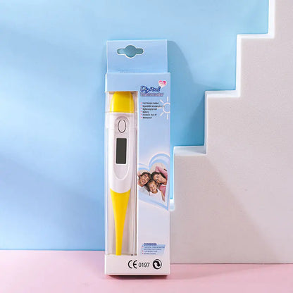 Electronic Digital Thermometer Soft Tip for Home First Aid—Oral & Armpit Temperature Measurement for Babies & Adults