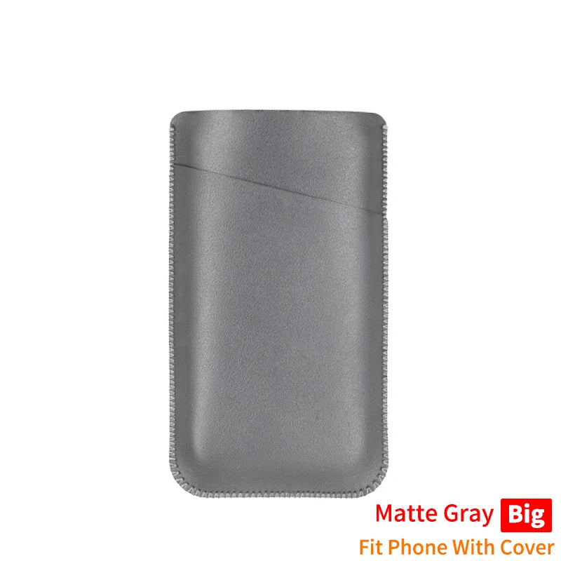 Universal PU Leather Phone Bag - Protective Pocket Wallet Pouch for iPhone 14–17 Pro Max Plus and Samsung Note 20 S21