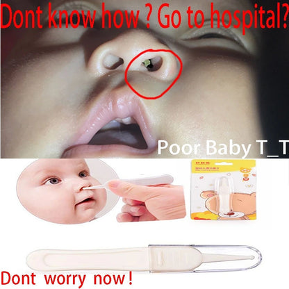 Baby Dig Booger Clip - Infant Ear Nose Navel Clean Tools, Kids Safety Tweezers Cleaning Forceps, Toddler Nasal Cavity Care Supplies
