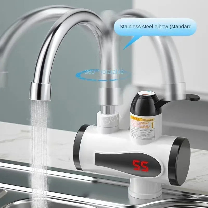 3000W Electric Tankless Water Heater Faucet – Instant Hot & Cold Water Tap for Kitchen Use