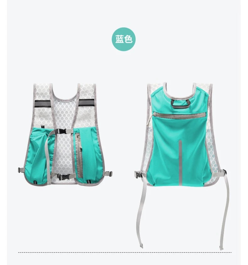 Lightweight Reflective Running & Biking Vest | Hydration Chest Pack with Phone Storage Pocket