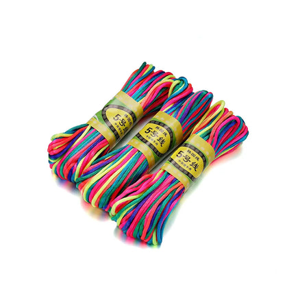 20m/Lot Chinese Knotting Silk Macrame Cord – 1.5mm & 2mm Nylon Black Satin Beading & Shamballa Thread