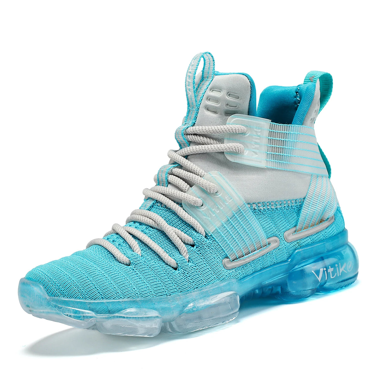 Kids High-Top Basketball Shoes - Durable Lace-Up Non-Slip Sports Sneakers for Running & Play