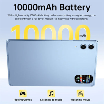 2026 Pad 7s Pro 10.1" Android Tablet – 16GB+1TB, 10000mAh, 5G WiFi Dual SIM, Global Version Kids PC
