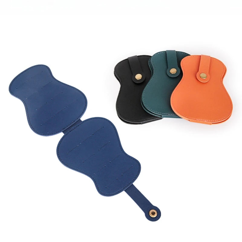 18-Slot Guitar Pick Storage Case – PU Leather Folding Durable Portable Plectrum Holder