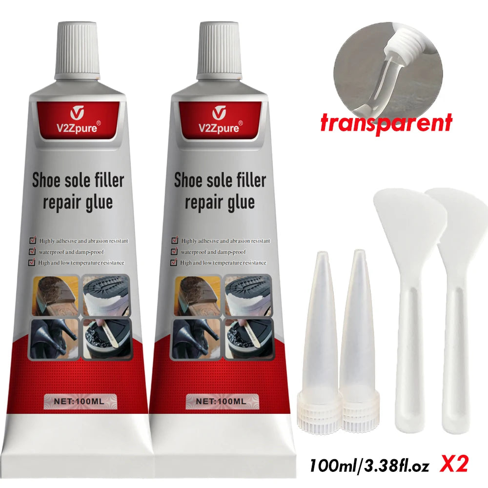Waterproof Shoe Sole Repair Glue - Transparent Strong Adhesive Sealant for Rubber Crack Repair