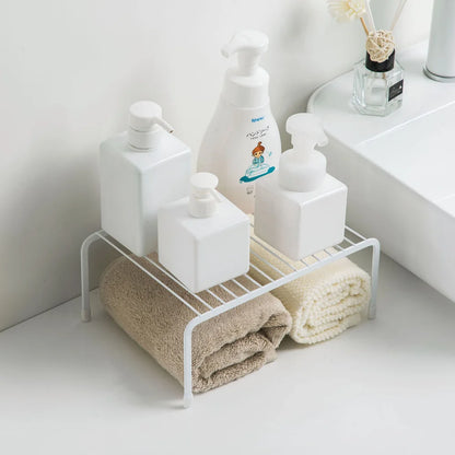 Iron Kitchen Storage Rack - Multi-Functional Closet Shelf for Dish Drying, Spice Jars, and Seasoning Bottles