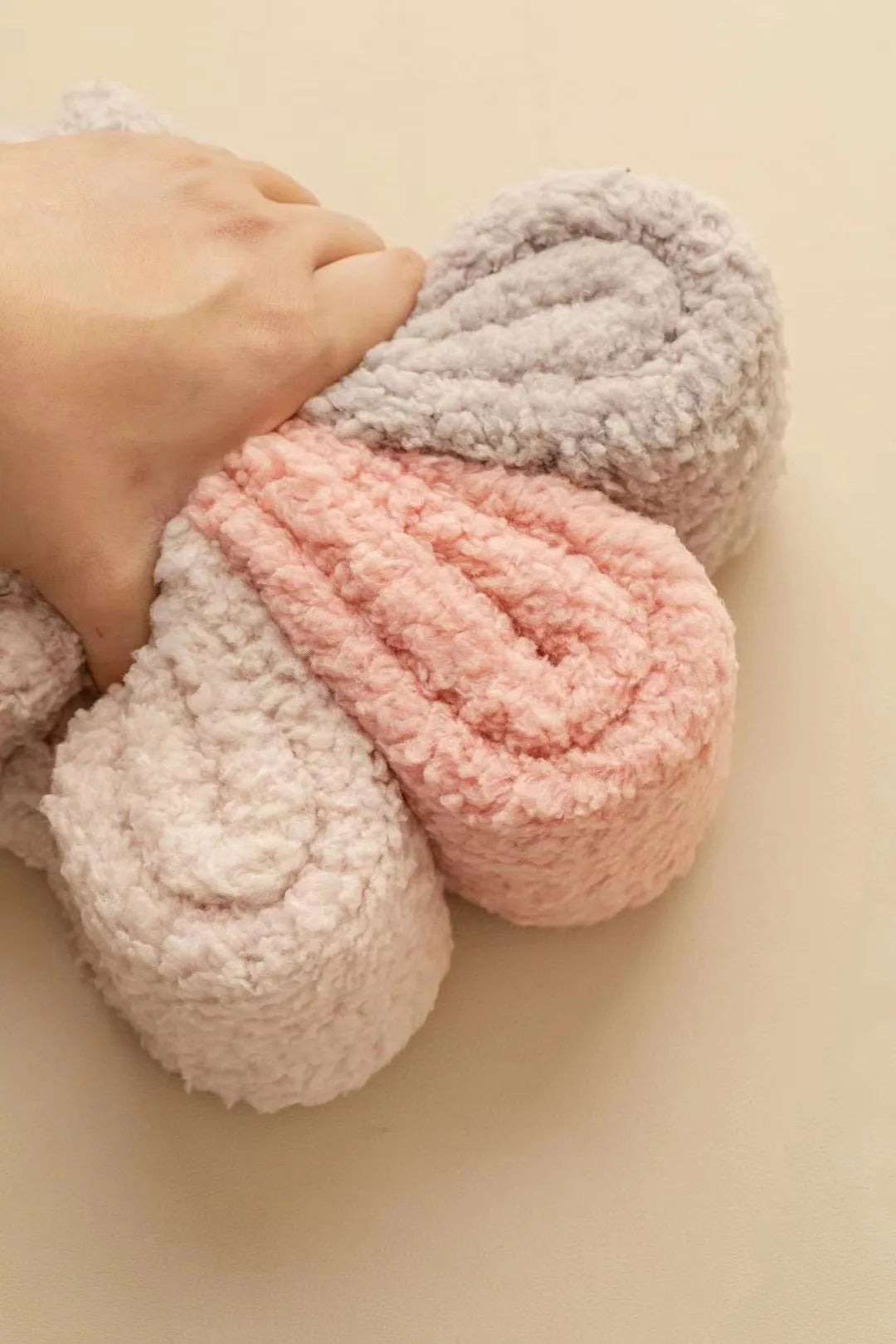 3 Pairs Unisex Plush Slipper Socks — Thick Winter Coral Fleece Cozy Mid-Calf Socks for Couples