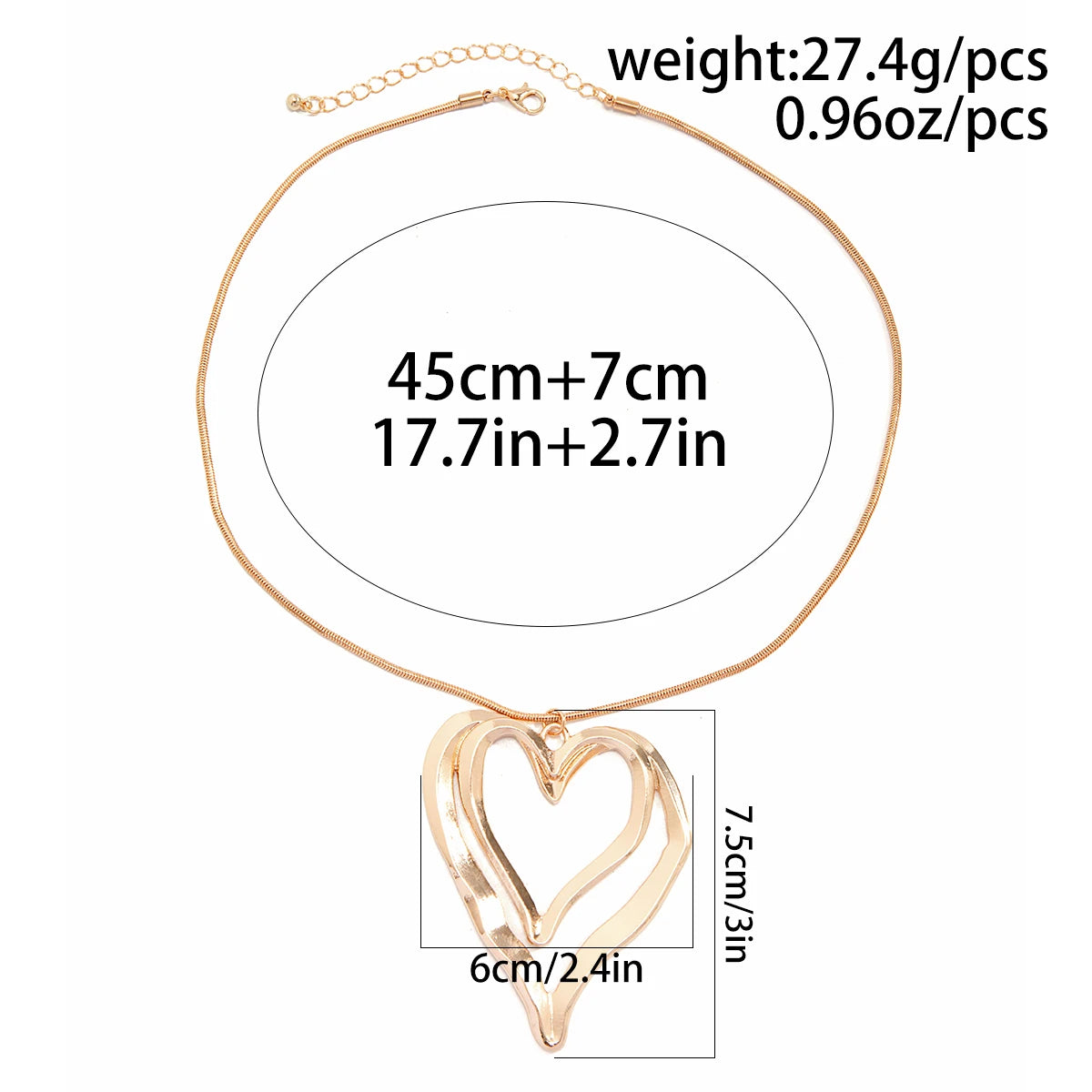 PuRui Punk Double Heart Ring Pendant Choker – Thin Metal Snake Chain Necklace for Women, Party Jewelry Collar