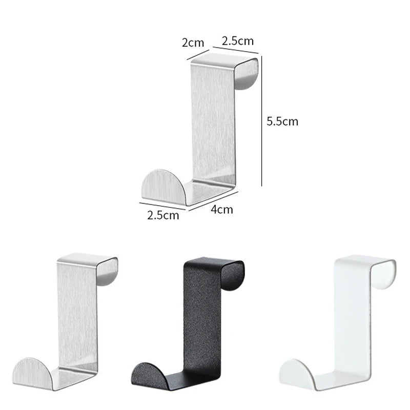 Hang with Ease: Z-Shaped Stainless Steel Door Hook – Your Stylish Organizer Tool for Bathroom Cabinets and Beyond