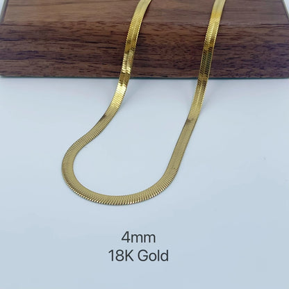 Minimalist Unisex Snake Chain Necklace Choker – Stainless Steel Herringbone Gold Color Fashion Jewelry for Women & Men