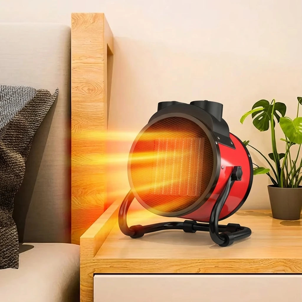 2000W Portable Electric Space Heater - Adjustable Thermostat, 2 Heat Settings, Fan Mode & Overheat and Tip-Over Protection