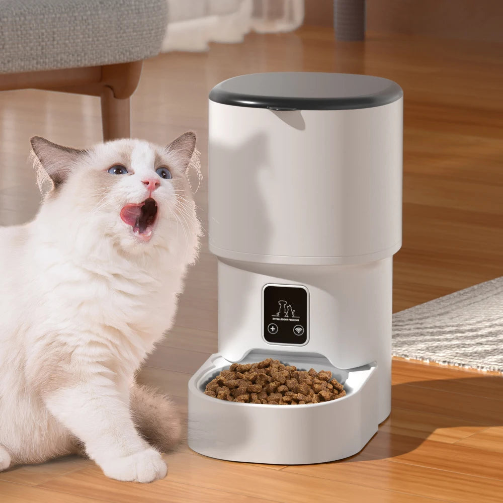 4L WiFi Smart Pet Feeder – Automatic Cat & Dog Food Dispenser (No 5V 1A Plug)