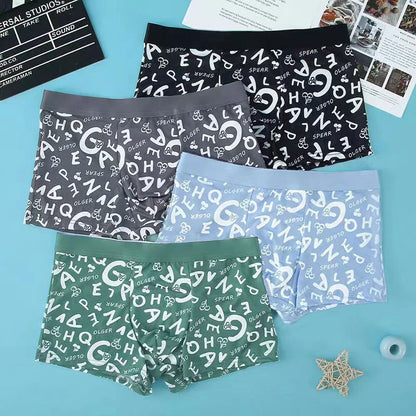 4-Pack Men's Ice Silk Boxer Shorts - Breathable Thin U-Pouch Underwear with Stretch Comfort (L-6XL)