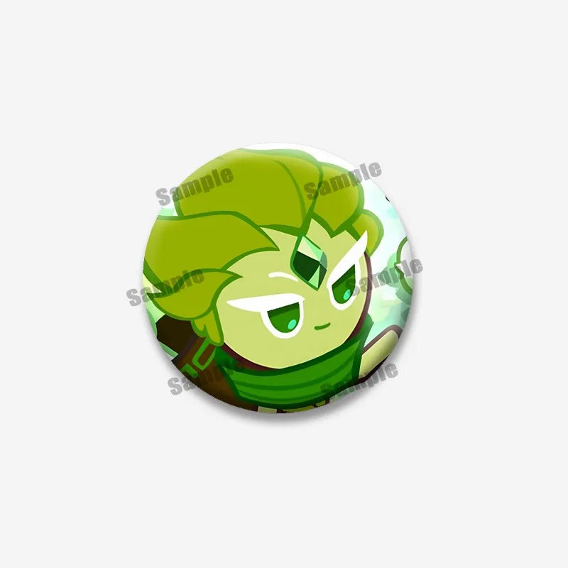 Cookie Run Kingdom Shadow & Milk Button Brooch – Cute Cartoon Enamel Pin for Bags, Clothing & DIY Accessories