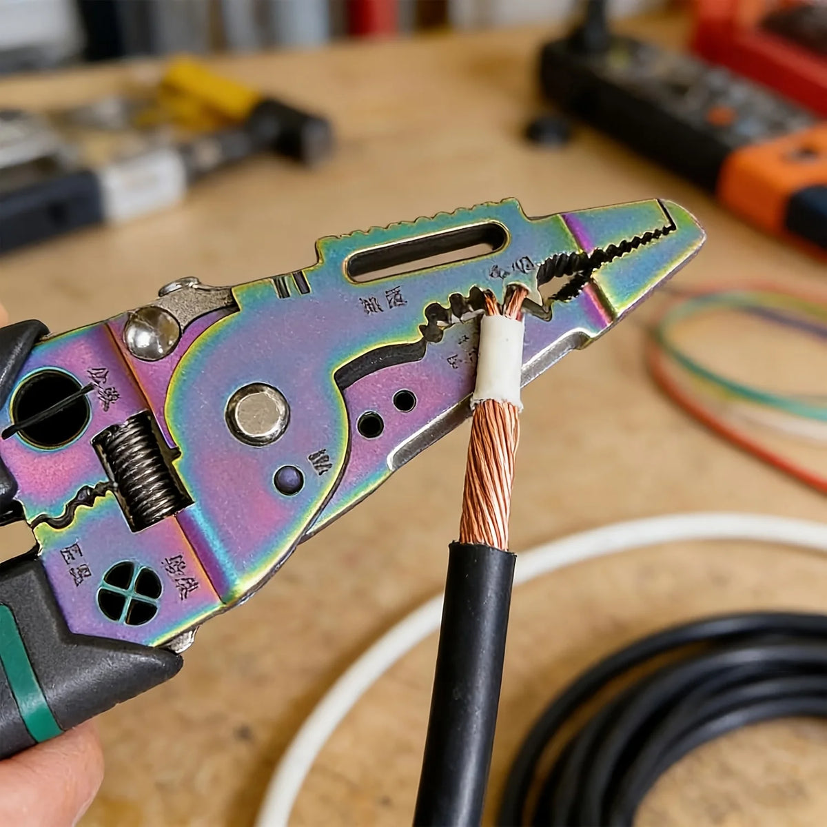 Steel Wire Stripper Pliers - Durable Cutting & Holding Tool with Ergonomic Grip for Reduced Hand Fatigue