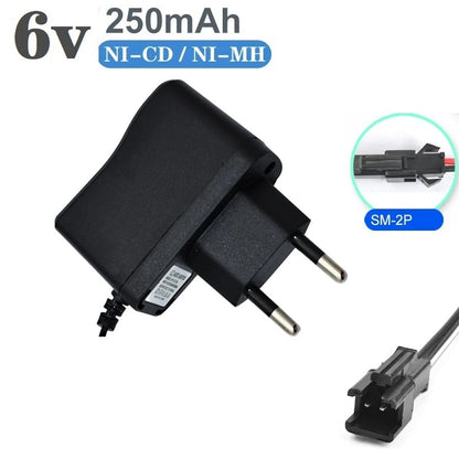 NiCd NiMH Battery Charger 2.4V–9.6V - RC Car Boat Tank Toy Battery Charger with SM-2P SM Plug