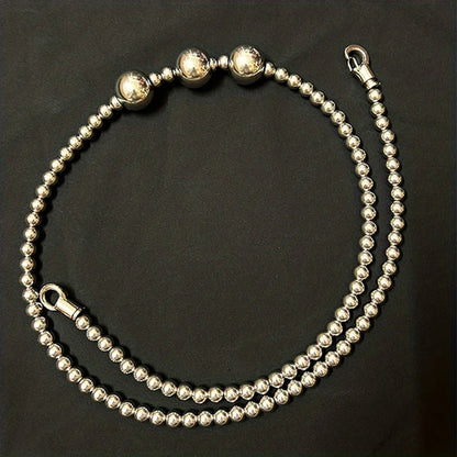 EDC Stainless Steel Ball Bracelet and Necklace - Titanium Steel Personal Safety Accessory for Everyday Carry
