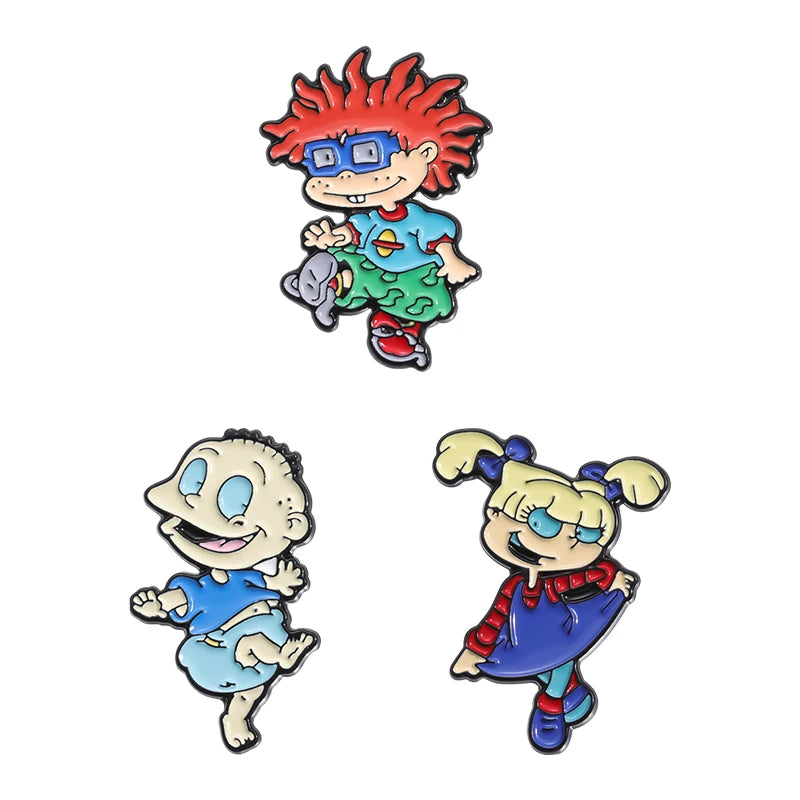 Cartoon Anime Character Enamel Pins – Cute Little Monk Brooches Lapel Badges, Funny Jewelry Gift for Friends