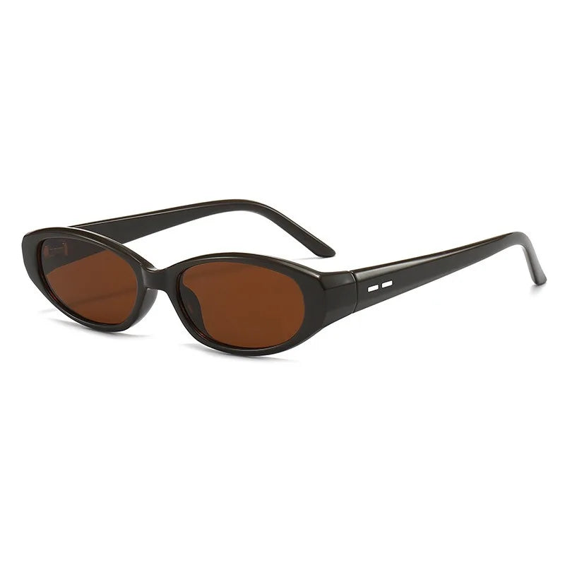 Retro Oval Sunglasses for Women & Men - Y2K Cat Eye UV400 Outdoor Sports Eyewear for Hiking & Cycling