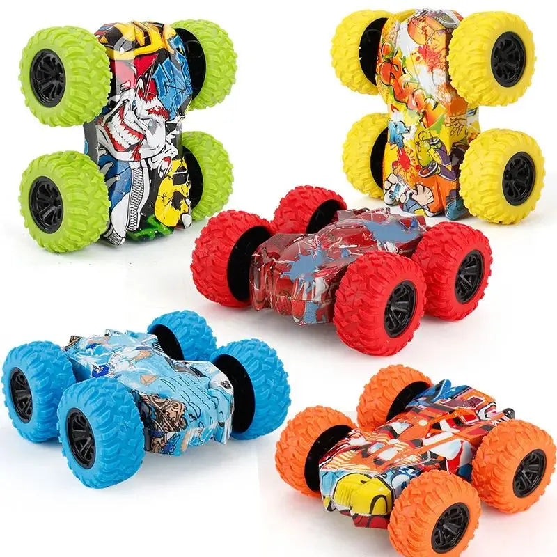 Kids Double-Sided Toy Car - Inertial Off-Road Vehicle with Anti-Collision Safety Design