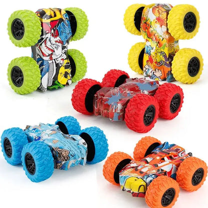 Kids Double-Sided Toy Car - Inertial Off-Road Vehicle with Anti-Collision Safety Design