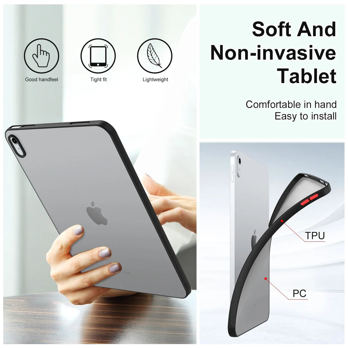 iPad Soft TPU Case - Protective Cover for iPad 11th Gen A16, 10th, Pro 11, Mini 3–7 & Air 2–6