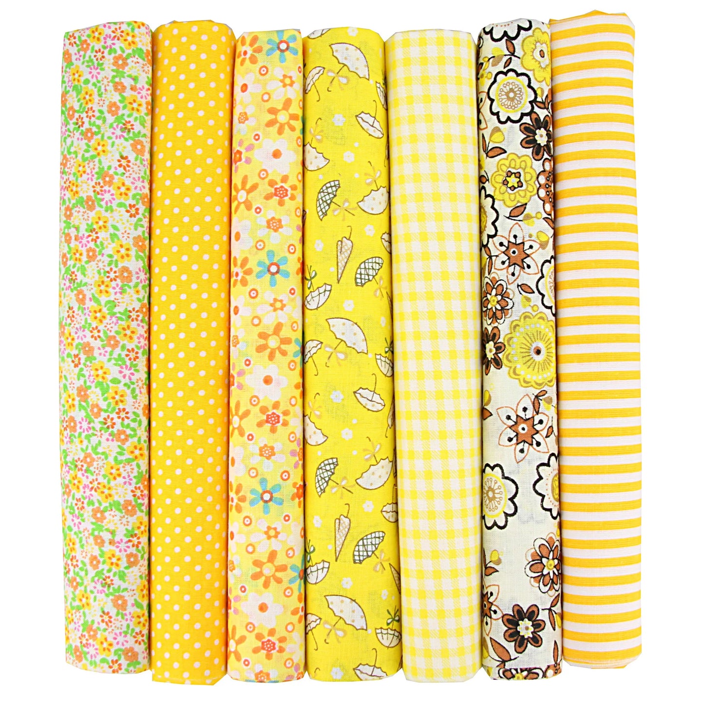 7-Piece 50x50cm Cotton Patchwork Fabric Set – Handmade Sewing Quilting Cloth for Needlework & DIY Crafts