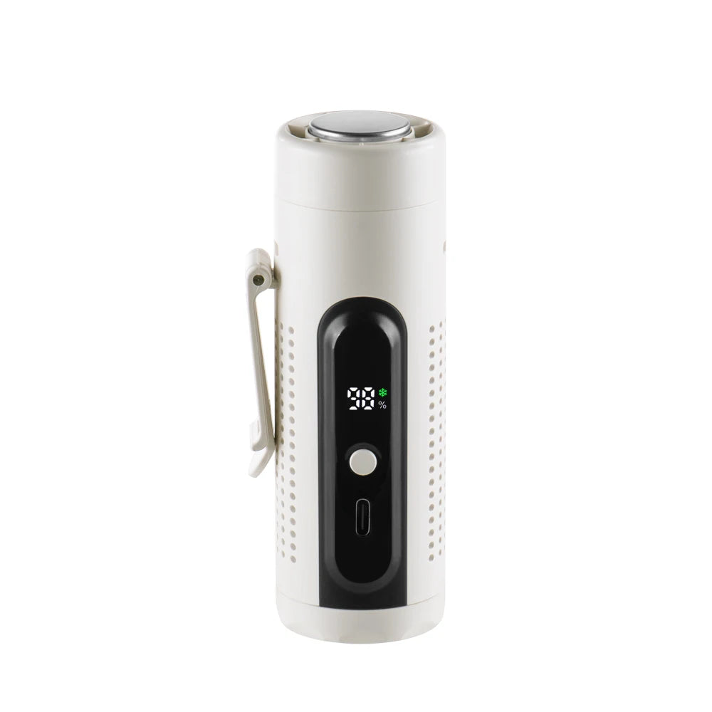 Mini Portable USB Rechargeable Neck & Waist Clip Fan – Handheld Turbo Cooling Fan with Cold Compress for Outdoor Travel & Summer Use