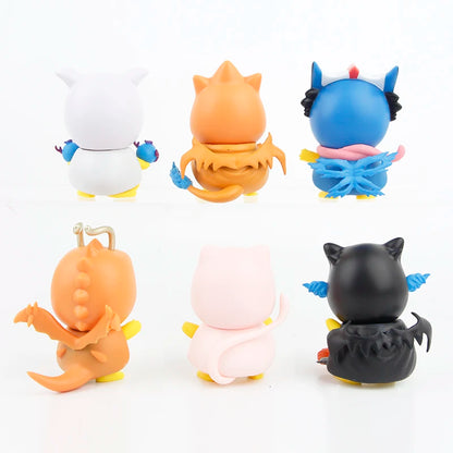 6PCS Pokemon Pikachu as Charizard & Mew Figures – 7cm Anime Toy Set Collectibles