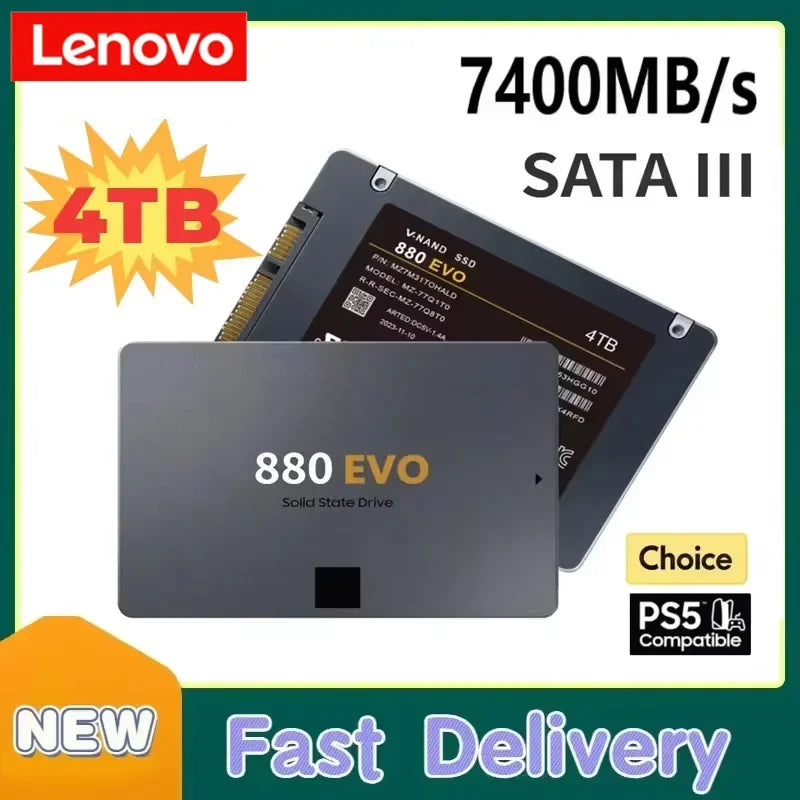 Lenovo SATA Internal SSD High Speed Solid State Drive – 500GB / 1TB / 2TB / 4TB Laptop & Notebook Storage Upgrade SSD