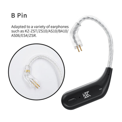 KZ AZ09 Bluetooth 5.2 Module - Wireless HiFi Ear Hook Upgrade Cable with Charging Case