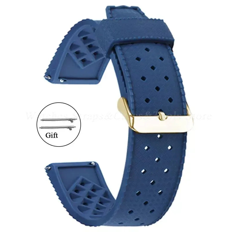 Premium Tropic Silicone Watch Strap – 20mm & 22mm Quick Release Waterproof Rubber Bracelet for Seiko, Oris & Omega