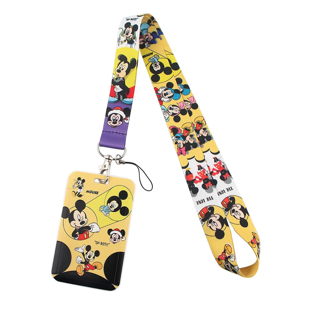 Cartoon Stitch Credential Holder Lanyard – Cute Neck Strap for Keychain, Pass & Credit Card Holder Accessories