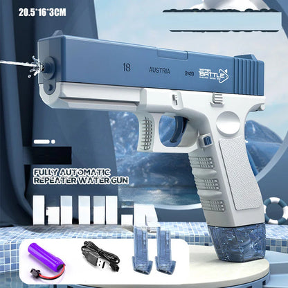 New Electric Water Gun Pistol – Full Automatic Summer Beach Toy for Kids, Boys, Girls & Adults