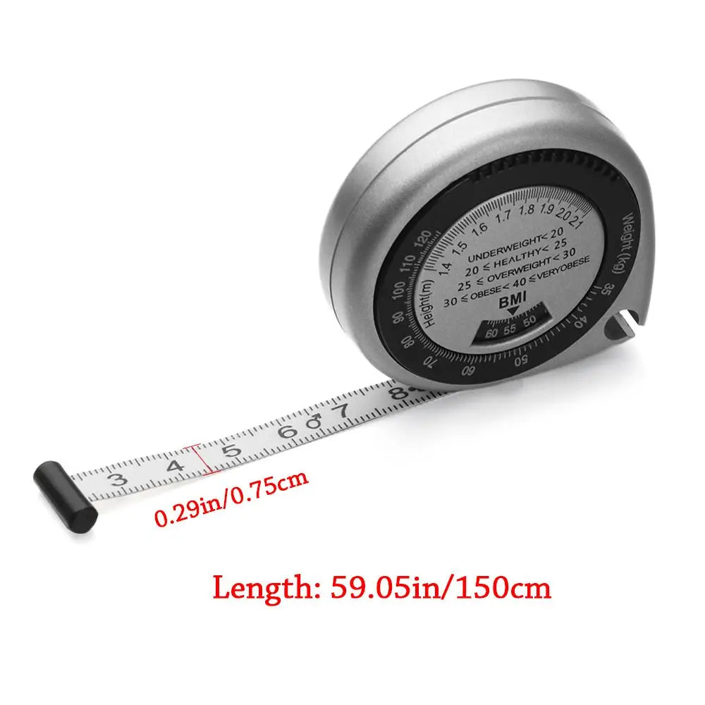 150cm Body Measuring Tape - Portable Fitness Calculator & Body Mass Measurement Ruler