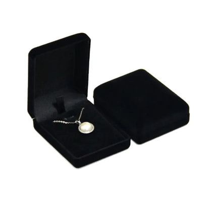 Velvet Necklace & Pendant Box — Jewelry Organizer and Gift Storage Container for Trinkets