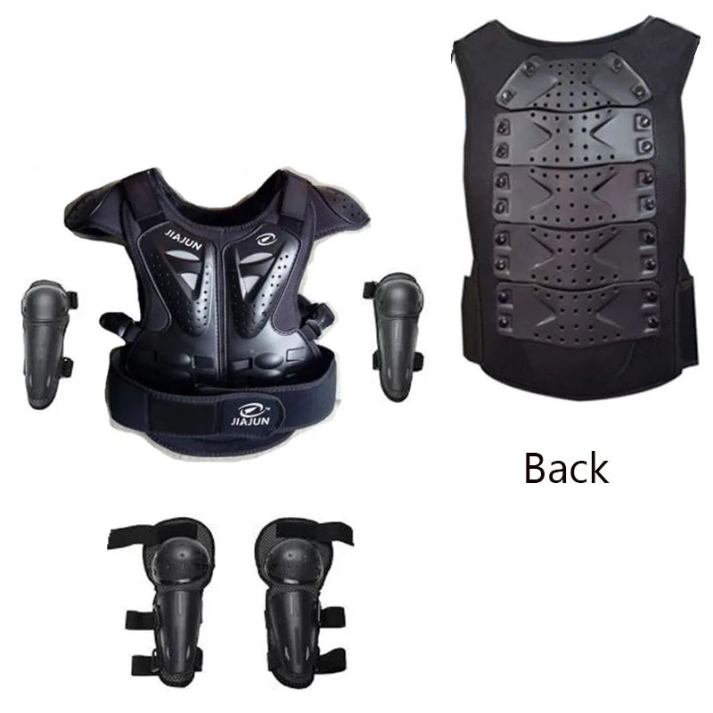 Full Body Protective Armor for Kids & Youth – Motocross, Skating Vest with Chest, Spine, Knee & Elbow Guards (0.8-1.6m)