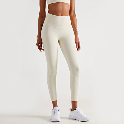 Women’s Lycra Four-Way Stretch Yoga Pants – High Waist Seamless Sports Leggings, T-Line Free Gym Fitness Wear
