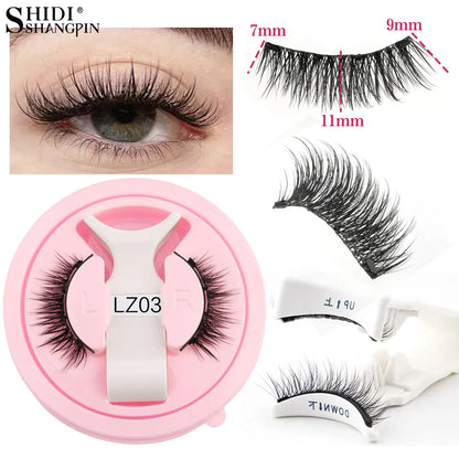 Magnetic Eyelashes Set – Handmade Fluffy Faux Mink Reusable False Lashes with Magnetic Tweezers for Natural Makeup Look