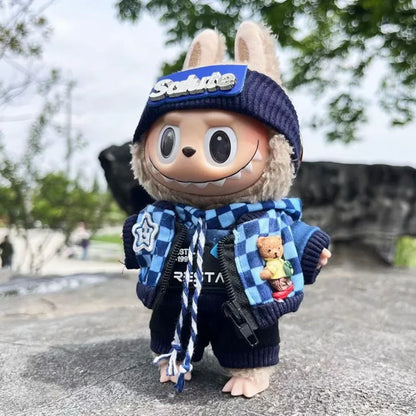 17cm Mini Labubu Doll Clothes — Korea V1 V2 Idol Outfit with Pit Strip Climbing Suit | Doll Accessories Gift
