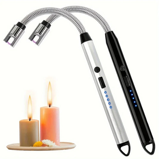 Rechargeable Electric Plasma Arc Lighter – Windproof USB Candle & BBQ Ignition Tool for Camping, Kitchen & Fireplace Use
