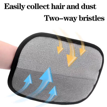Upgraded Pet Hair Removal Gloves – Reusable Double-Sided Grooming Gloves for Pets, Fur & Carpet Cleaning