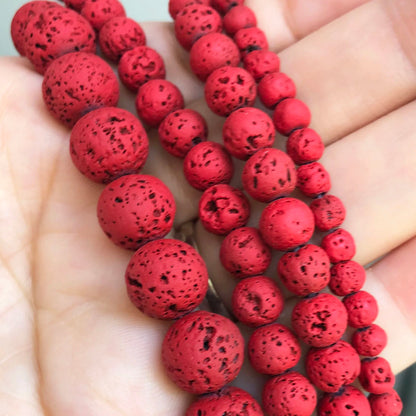 Natural Flame Stone Beads - Yooperlite & Fire Sodalite Loose Spacer Beads for DIY Bracelets and Necklaces