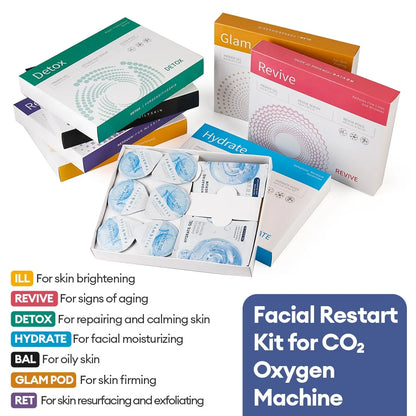 Facial CO2 Oxygen Bubble Gel - Special Exfoliating & Brightening Gel for CO2 Oxygen Facial Machines, Hydrating & Lifting Skincare Capsules