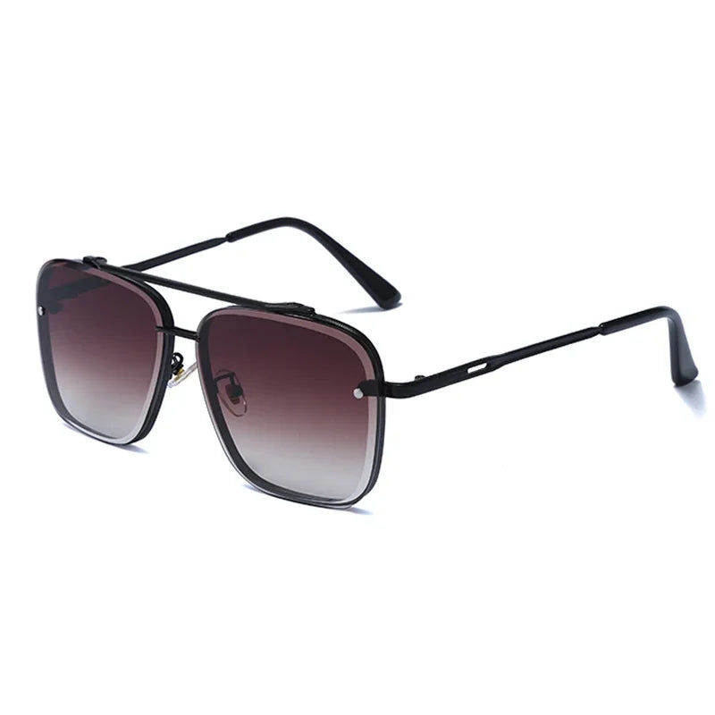 Classic Square Sunglasses — Vintage Metal UV400 Shades for Men & Women, Fashion Brand Design
