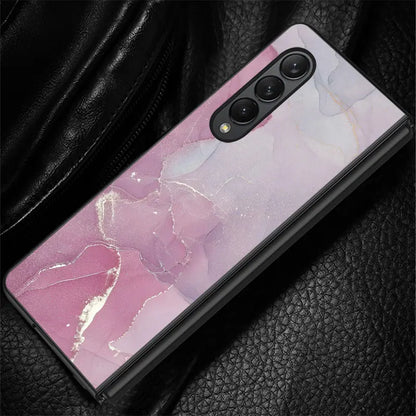 Granite Marble Shockproof Case for Samsung Galaxy Z Fold 3/4/5/6 5G – Protective Cover Funda