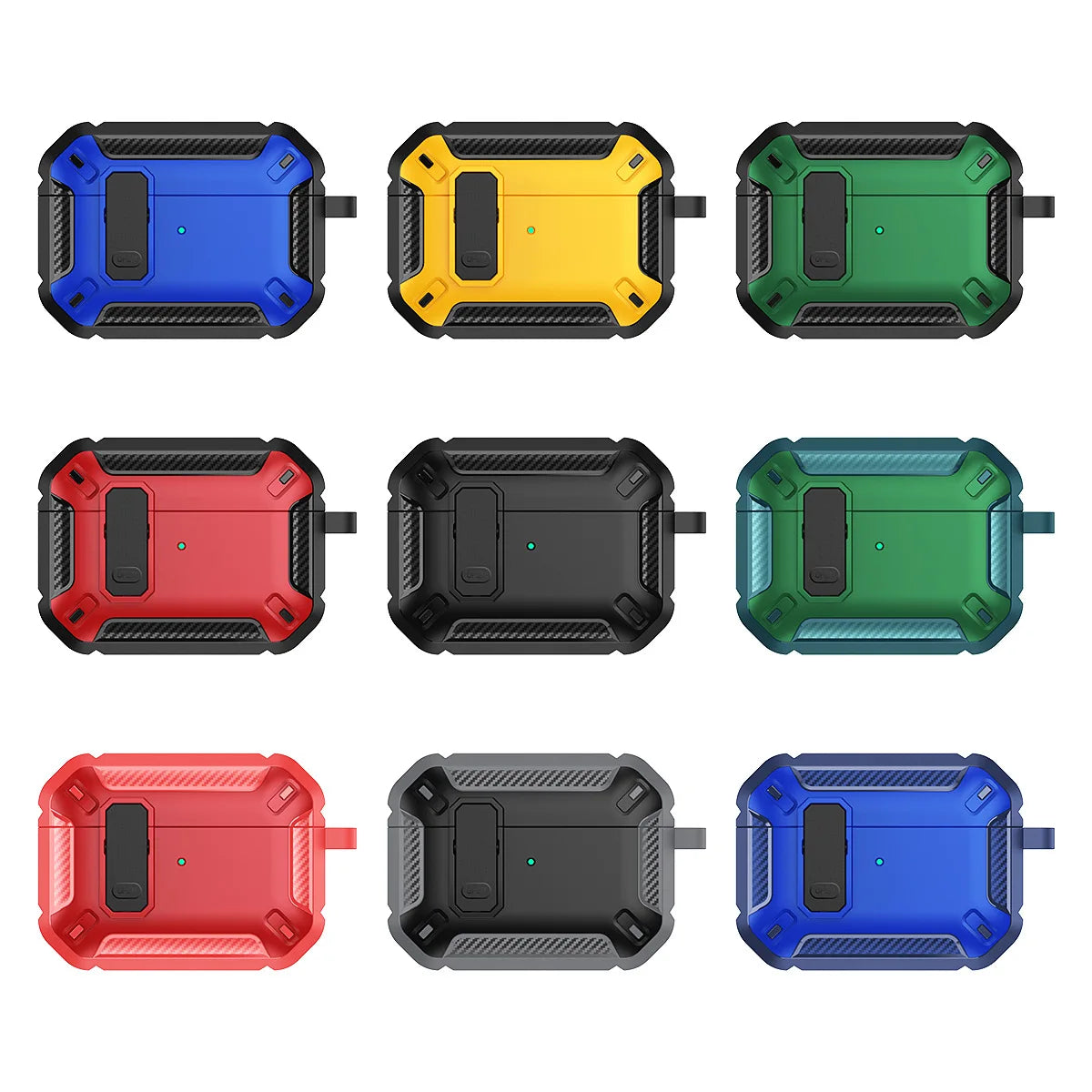 Carbon Fiber AirPods Case for Pro 1/2 & AirPods 3 – Shockproof Headset Cover with Switch Design for Men