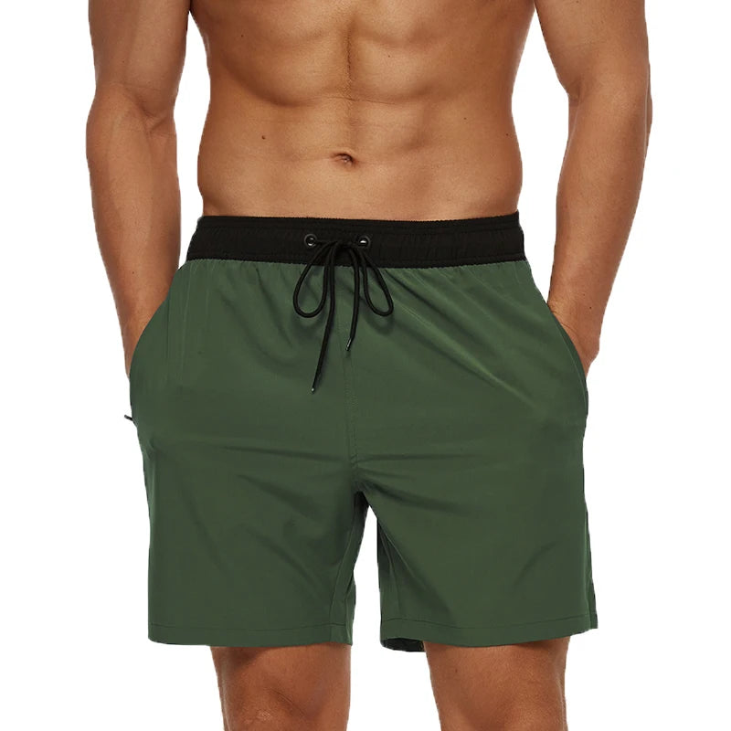 Men’s Summer Swim Shorts – Escatch Breathable Sport Board Shorts with Elastic Waist, Mesh Liner & Pockets Swimwear Beach Bermudas