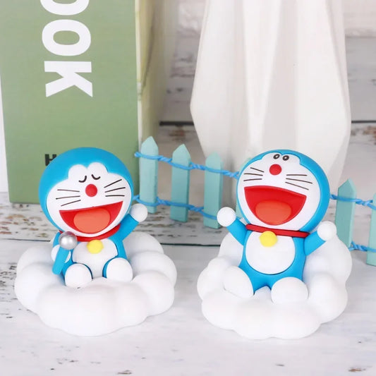 Doraemon Night Tour Starry Sky Anime Figure – Kawaii Cartoon Model Toy Car Ornament & Desktop Decor, Birthday Gift Collectible Doll